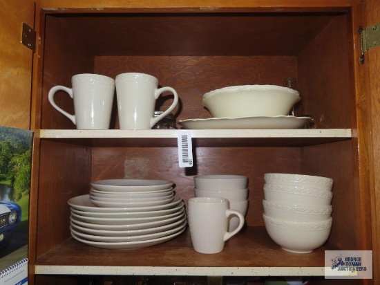Variety of plates, bowls, and mugs