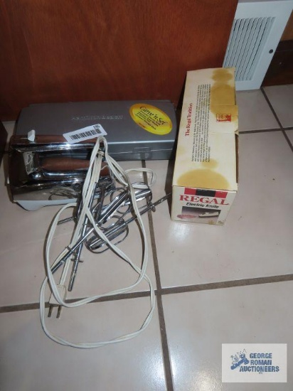 Sunbeam mixer, Hamilton Beach and Regal electric knives