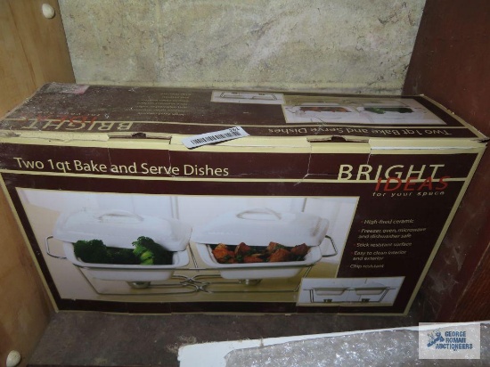 Bright Ideas two 1 quart bake and serve dishes