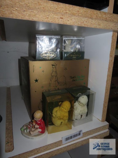 Snow Baby, let's go see Jack Frost, ornaments and Baby's First Christmas figurine.