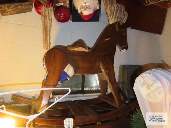 Wooden rocking horse
