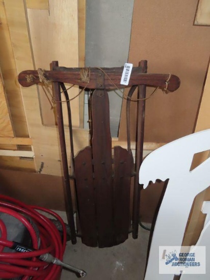 Vintage wood sled