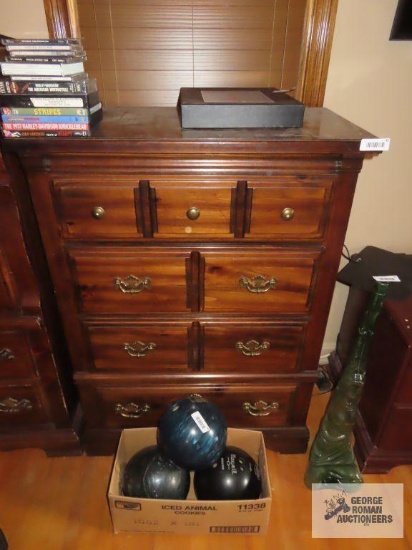 Pine finish chest of drawers on second floor