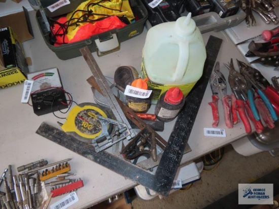 Stanley fat max squares and freight line with marking chalk