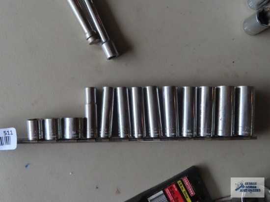 Craftsman deep well and shallow well metric sockets with holder