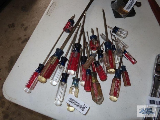 Large assortment of Craftsman screwdrivers