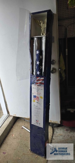 20 ft aluminum flag pole with 3x5 nylon U.S. flag