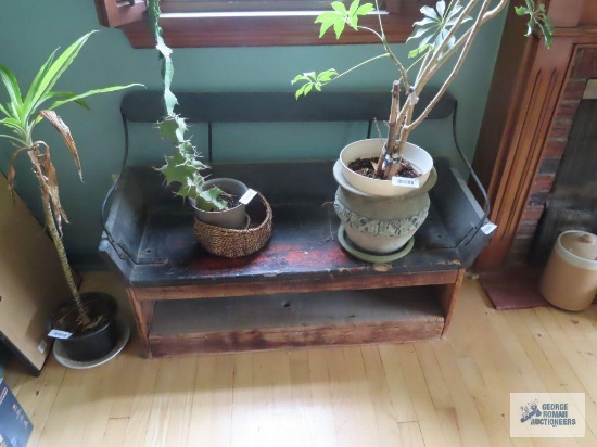 Rustic wagon bench seat