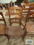 Rush bottom rocking chair