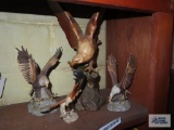 Ceramic eagle figurines