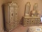 Dresser with double mirror, armoire, and nightstand on first floor. Bring help for loading! This is