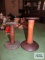 Two wood spools