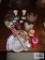 Candle holders, toothpickholders, metal Santa, etc.