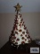 White and gold ceramic tree with musical base, 18 inches tall