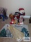 Snowman decoration, angel decoration, caroler's, Christmas floor mat, tree skirt, etc.