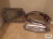 Kromex serving trays and other metal serving tray.