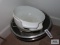 Stainless steel mixing bowl, other bowl, and colanders