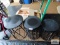 Three metal plant stands