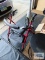 Four wheel walker with seat and storage bag