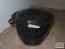 Black enamel pot with strainer insert