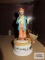 Emmett Kelly Jr Collection, clown with teal coat music box, plays Send in the Clowns, approximately
