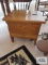 Antique oak shoe shining stool