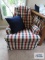 Plaid swivel platform rocker