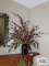 Brown jug crock with florals