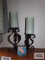 Candle holders with candles
