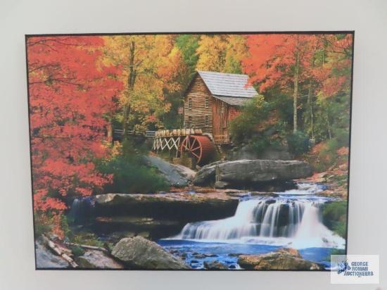 waterfall canvas wall art, 16x12-in