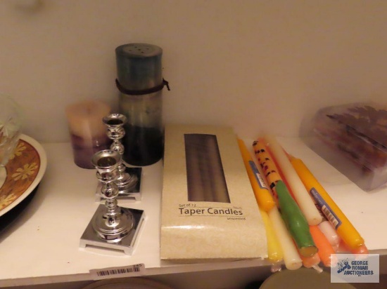 Candle holders and candles