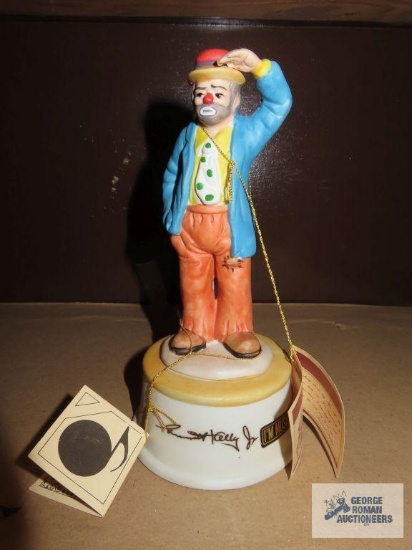 Emmet, Kelly JrCollection, clown music box, plays Send in the Clowns, approximately 7-1/2 inches