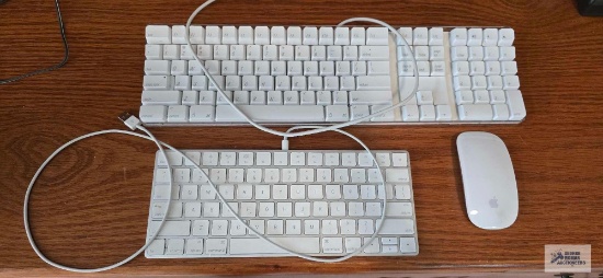 Apple keyboards and mouse. Does not include receiver for mouse