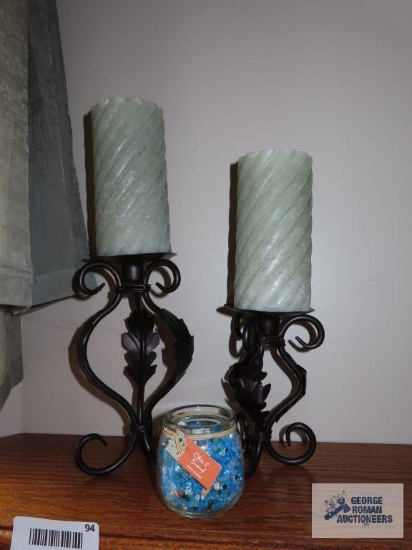Candle holders with candles