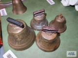 Antique brass bells