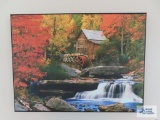 waterfall canvas wall art, 16x12-in