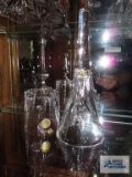Two crystal bells. One needs clapper reattached.