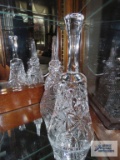 Two clear crystal bells