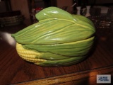 Shawnee corn motif covered dish.