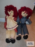 Raggedy Ann and Andy dolls