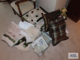 Decorative comforter set with pillow shams, no size, most likely full or queen size. Queen size