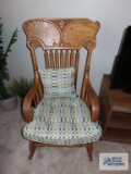 Vintage wood rocking chair