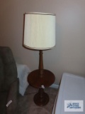 Wood floor lamp
