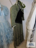 Colonial dress with hat and purse