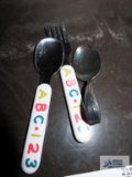Children's silverplatespoon and ABC-123 fork and spoon