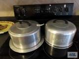 50's Regal aluminum and other metal cake carriers