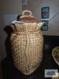 McCoy burlap bag ceramic cookie jar