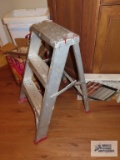 Three foot metal step ladder