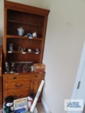 Oak computer desk with open hutch top made by Winners Only. On first floor.