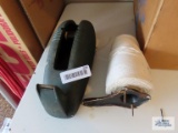 Heavy duty metal tape dispenser and yarn holder